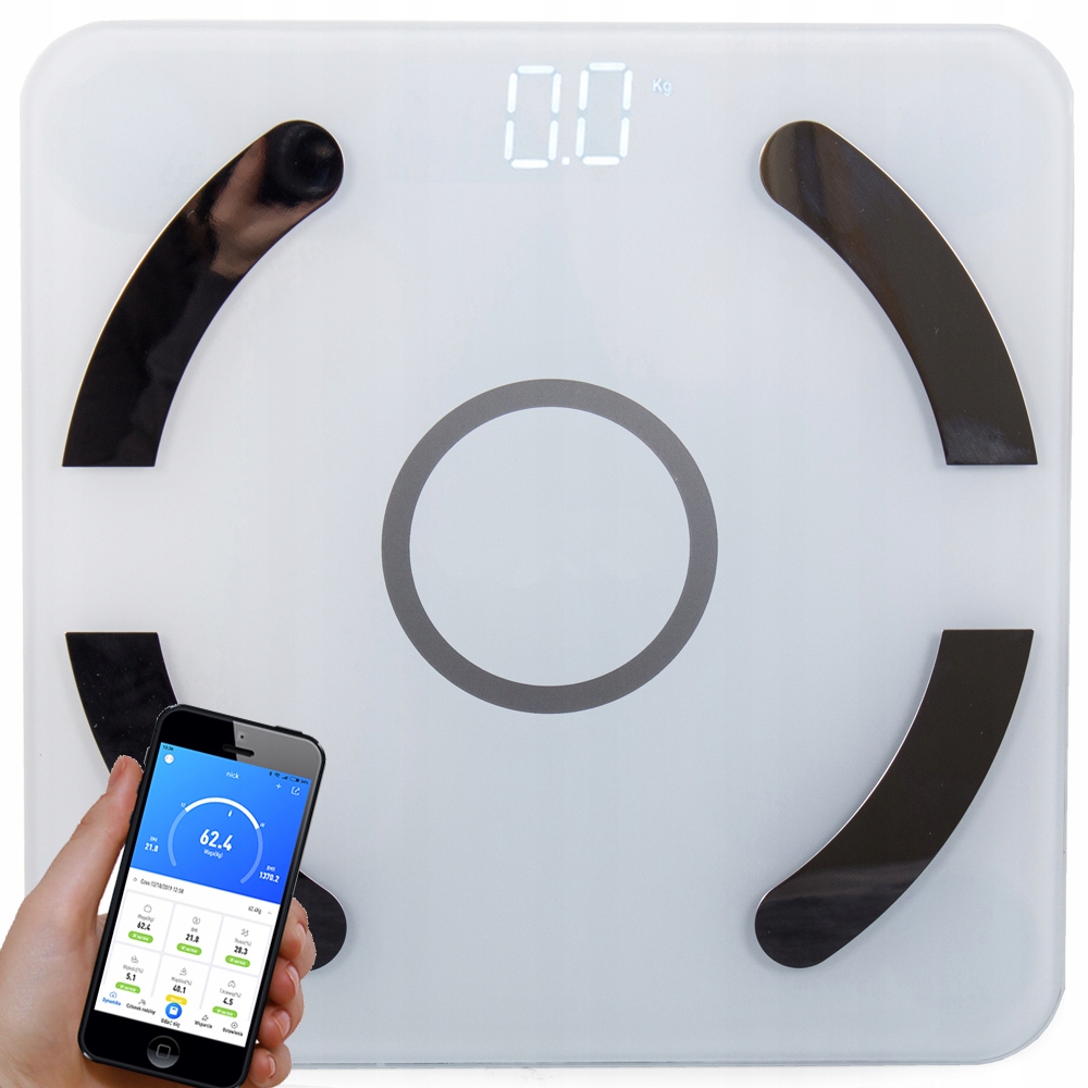 Analitinės vonios kambario bluetooth svarstyklės 180kg zwy glass