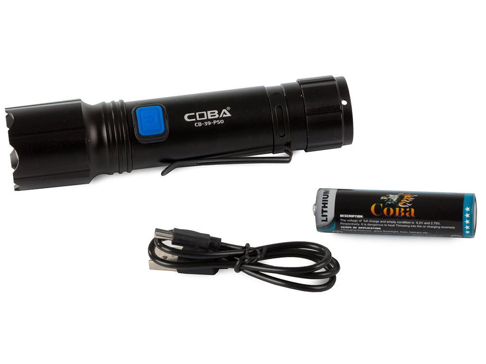 Taktinis žibintuvėlis cb-39 su cree xhp50 dioda ir 1000 m nuotoliu