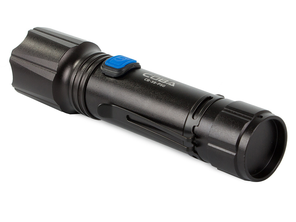 Taktinis žibintuvėlis cb-39 su cree xhp50 dioda ir 1000 m nuotoliu