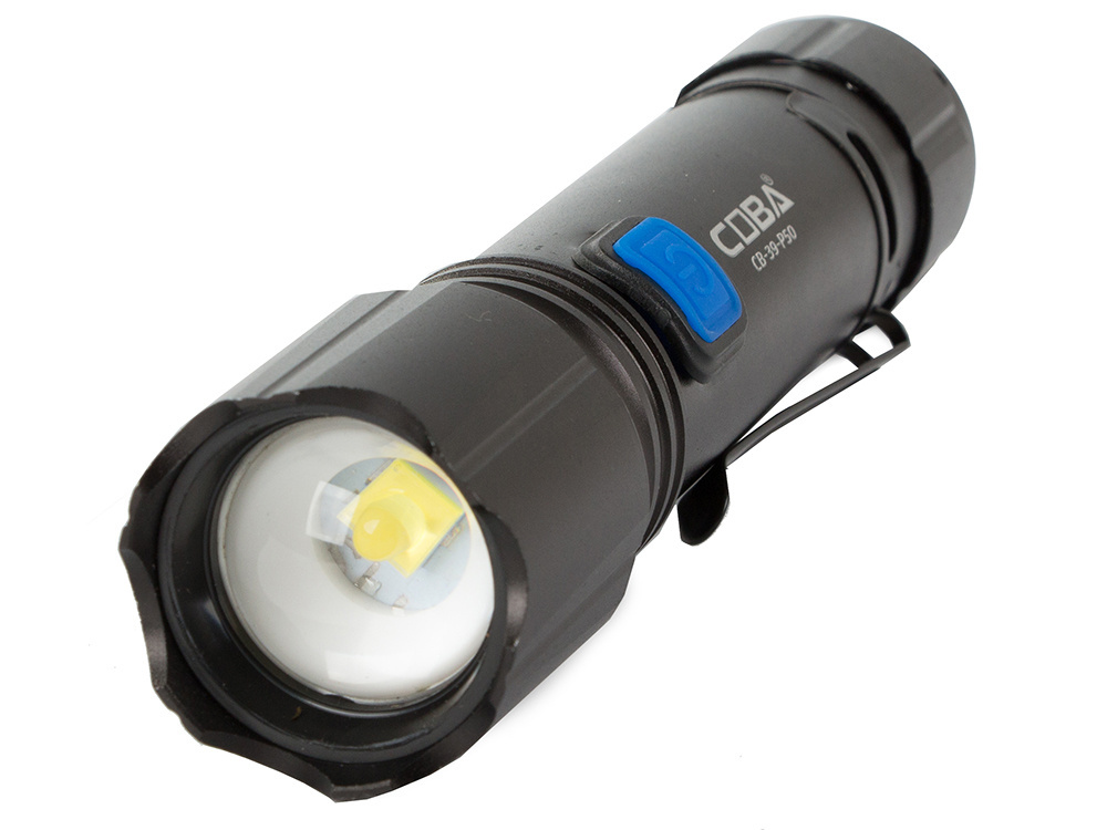 Taktinis žibintuvėlis cb-39 su cree xhp50 dioda ir 1000 m nuotoliu