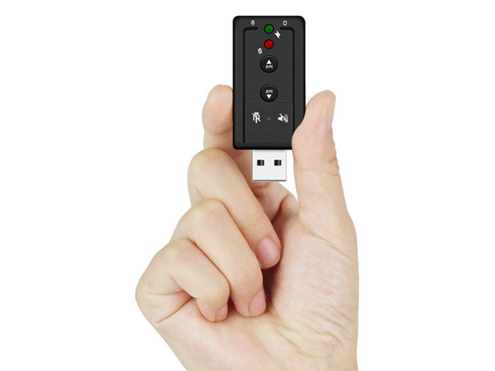 Usb garso plokštė su 7.1 sistema ir 3,5 mm jungtimi