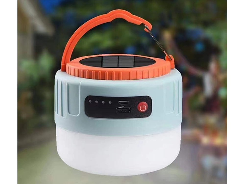 Turistinė lempa su nuotoliniu valdymu ir usb įkrovimu