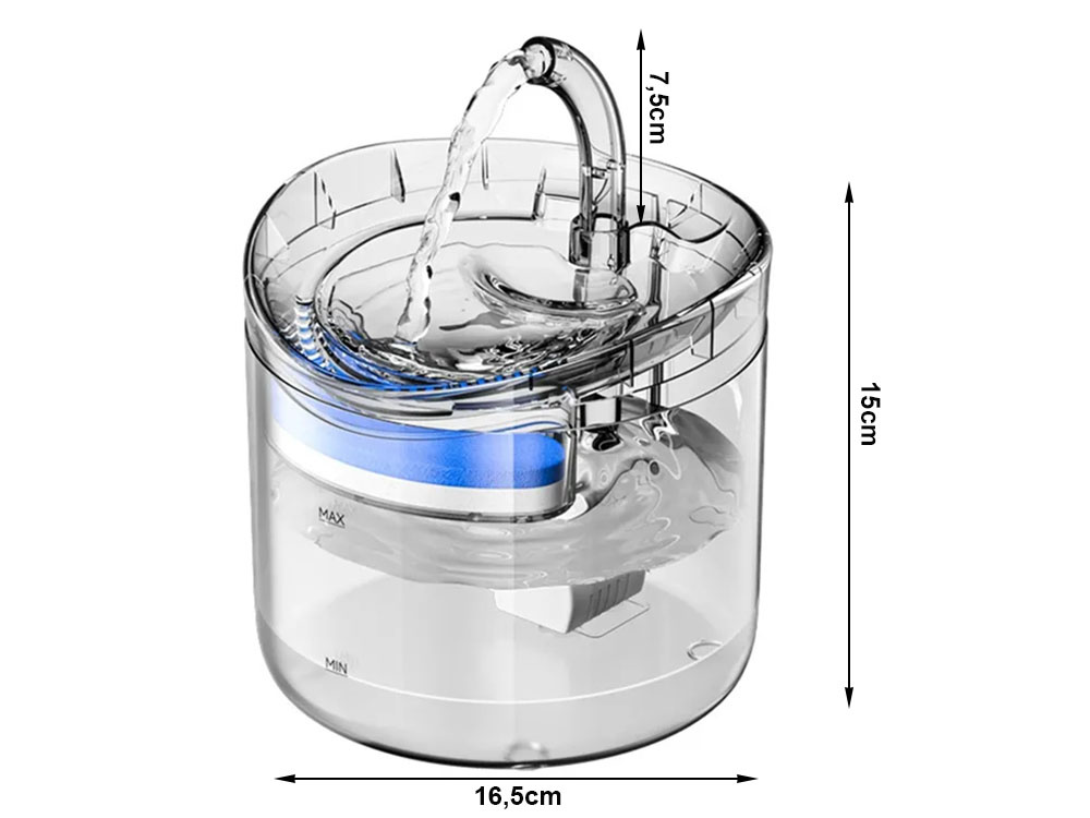 Gyvūnų automatinė girdykla fontanas, 1.8l