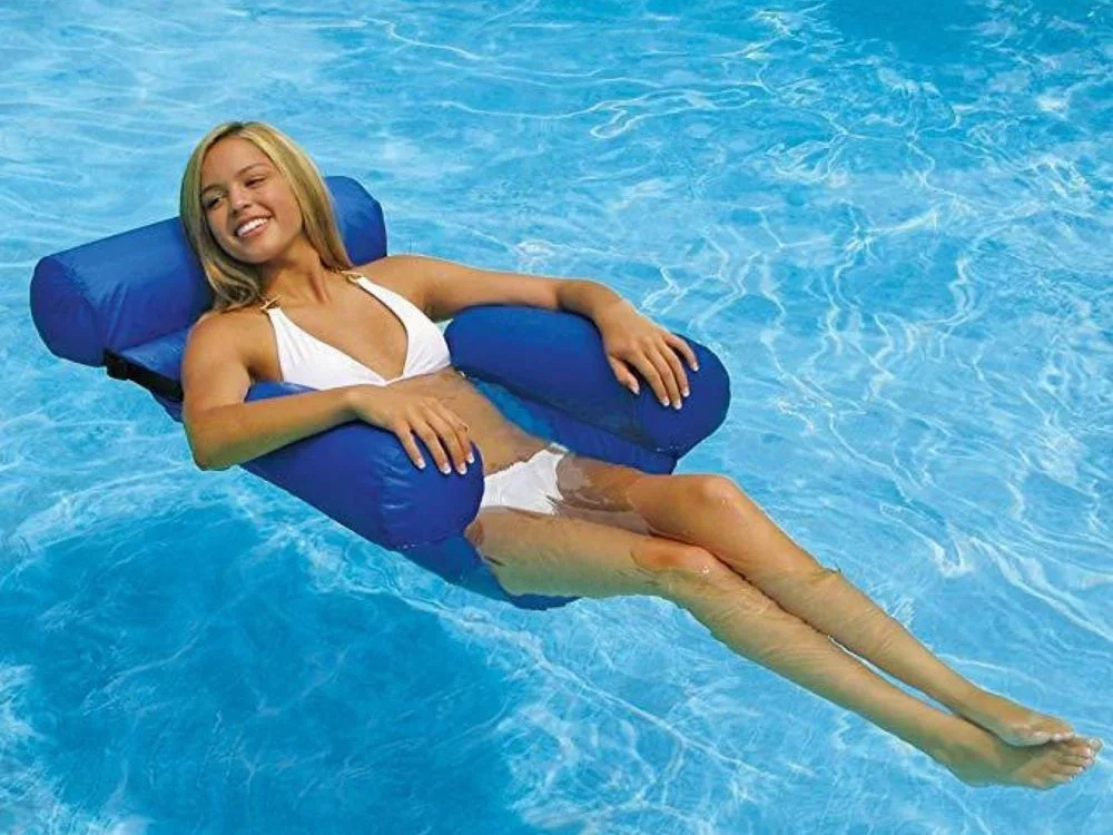 Pripučiama vandens kėdė poilsiui baseine, 90 cm