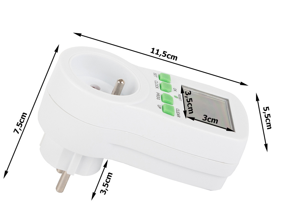 Laikmatis su lcd ekranu, 3680w, 230v