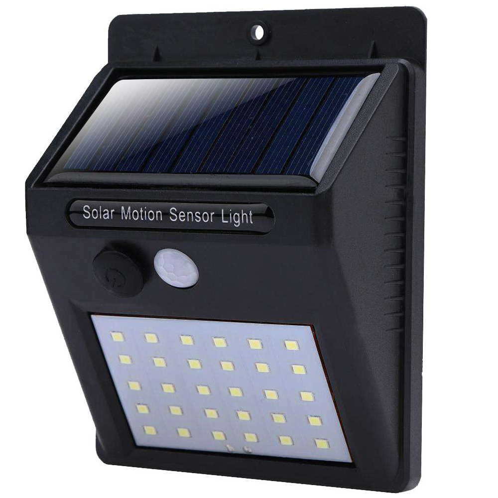 Saulės šviestuvas su judesio ir sutemų jutikliu, 30 led