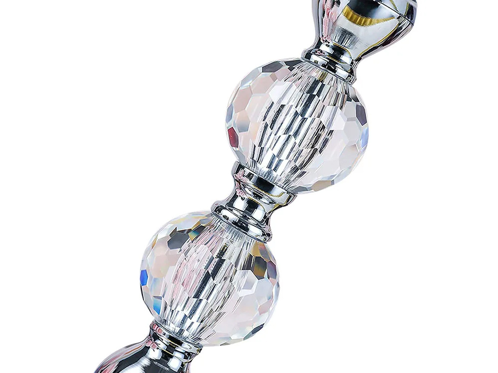 Žvakidžių rinkinys iš metalo ir stiklo, 3 vnt.