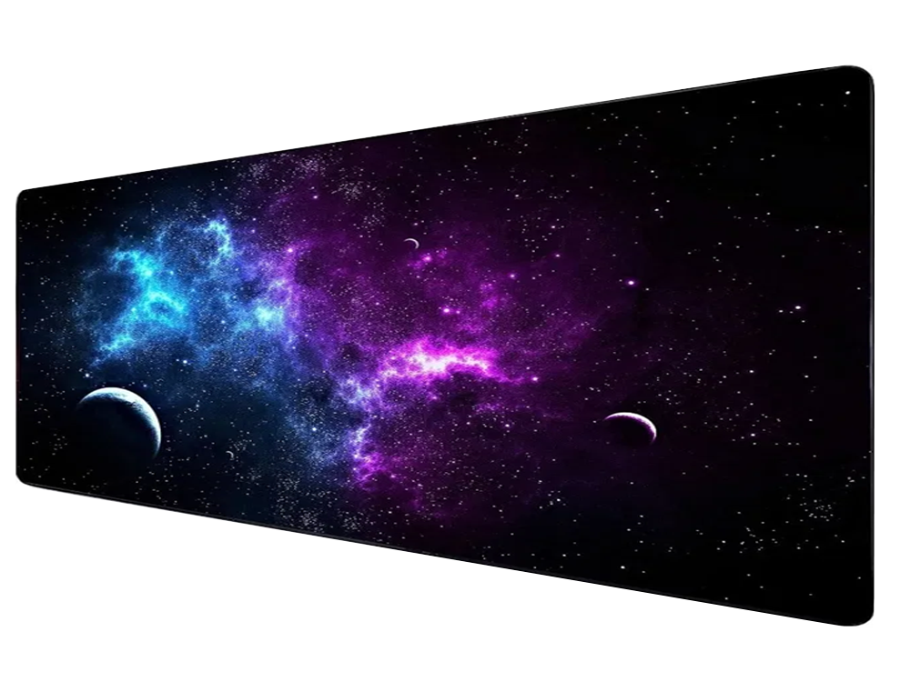Žaidimų pelės kilimėlis kosmoso dizaino 90x40 cm