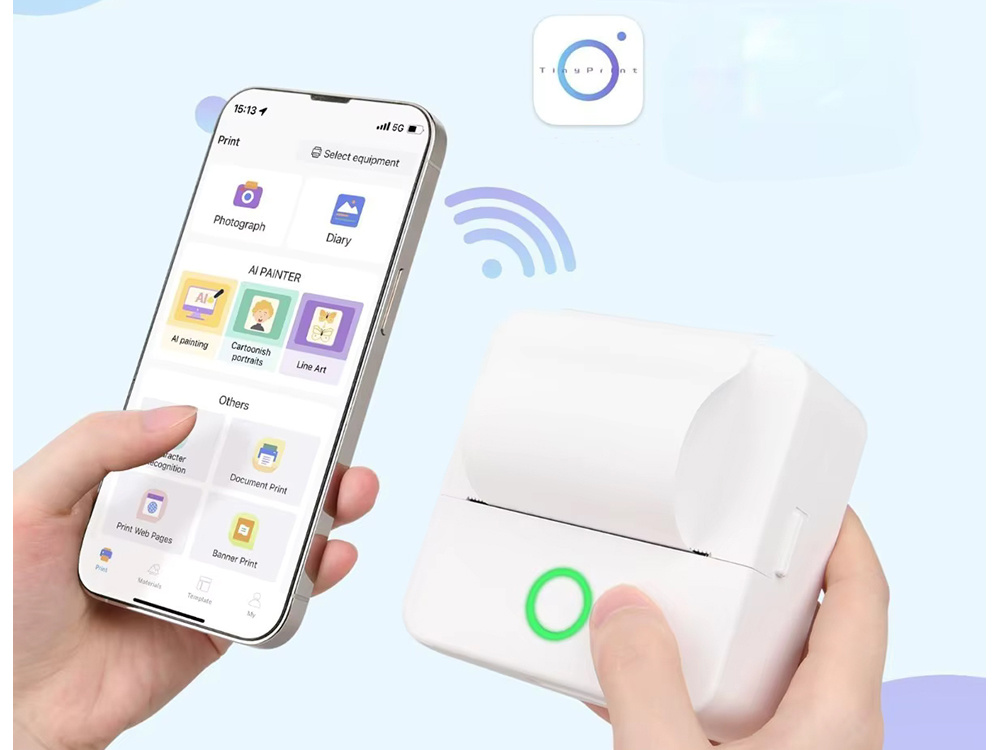 Nešiojamas mini terminis spausdintuvas su bluetooth 3