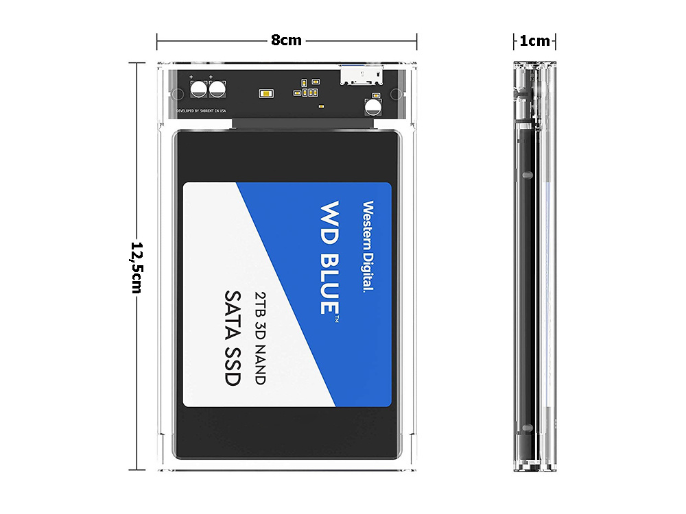 Dėklas kietajam diskui 2,5'' usb 3.0 sata