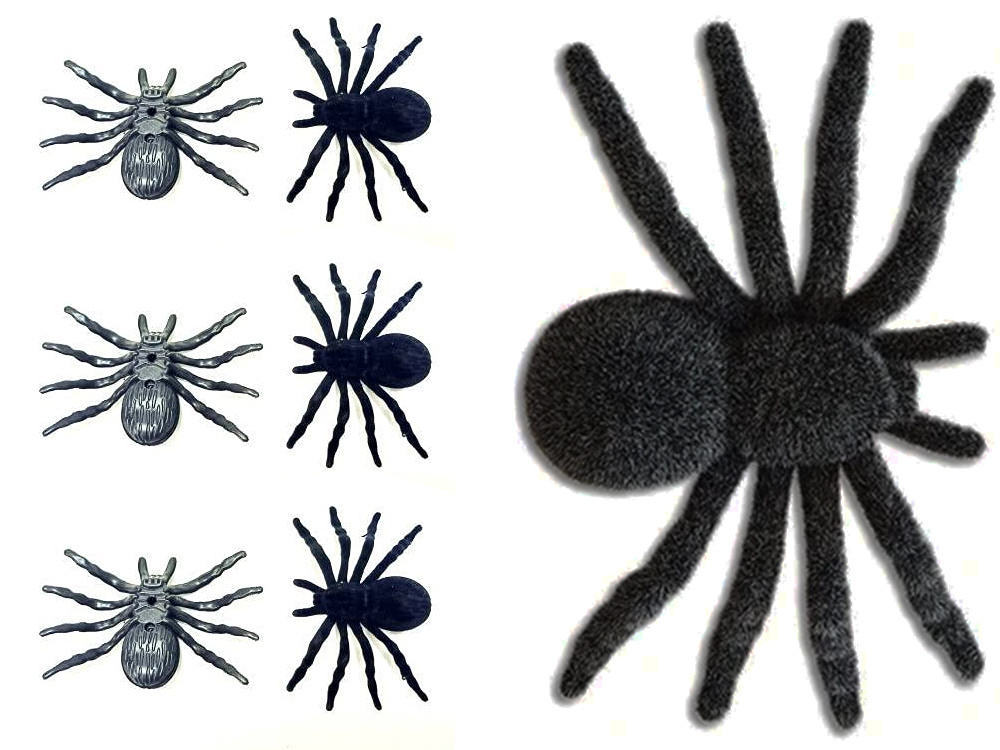 Helovyno dekoratyviniai vorai, 4 vnt, 7x11 cm
