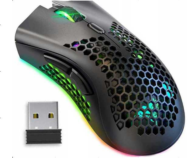 Belaidė optinė pelė su rgb apšvietimu