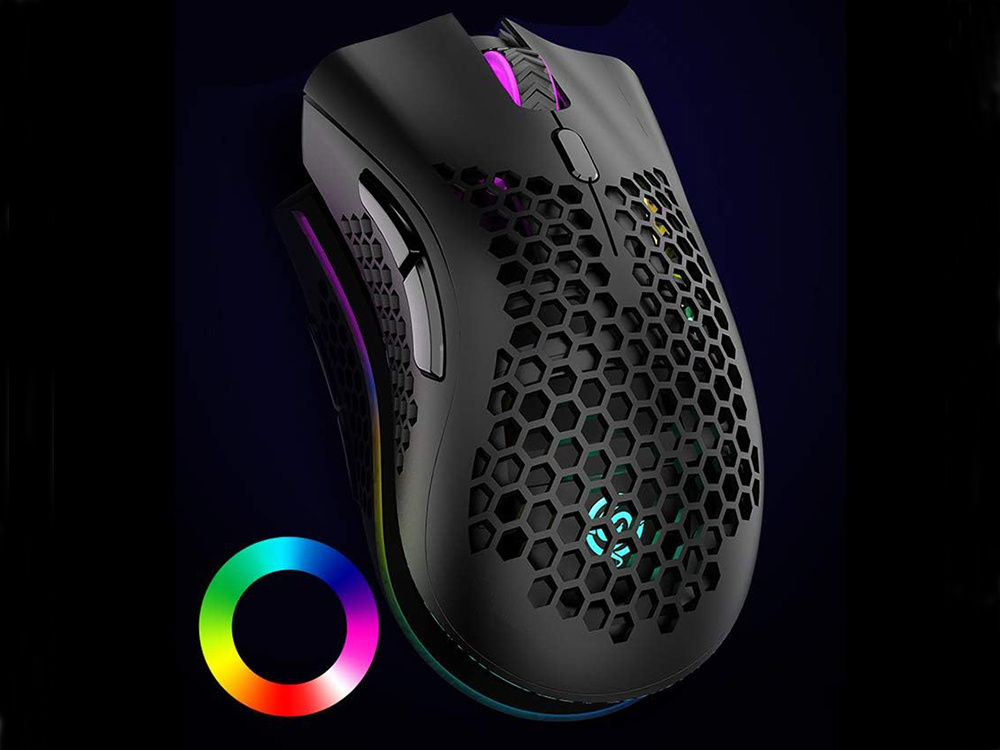 Belaidė optinė pelė su rgb apšvietimu
