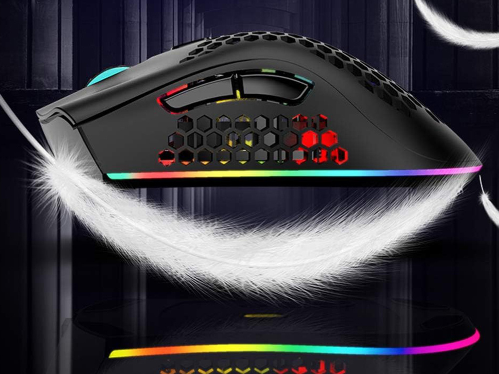 Belaidė optinė pelė su rgb apšvietimu