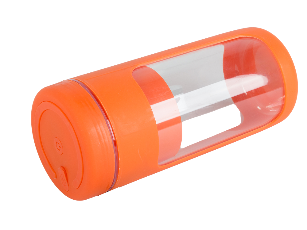 Nešiojamas usb kokteilių plaktuvas su ledo smulkintuvu, 450 ml, oranžinis