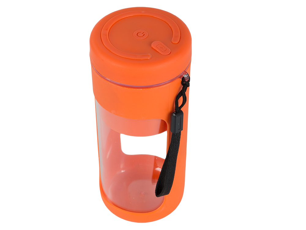 Nešiojamas usb kokteilių plaktuvas su ledo smulkintuvu, 450 ml, oranžinis