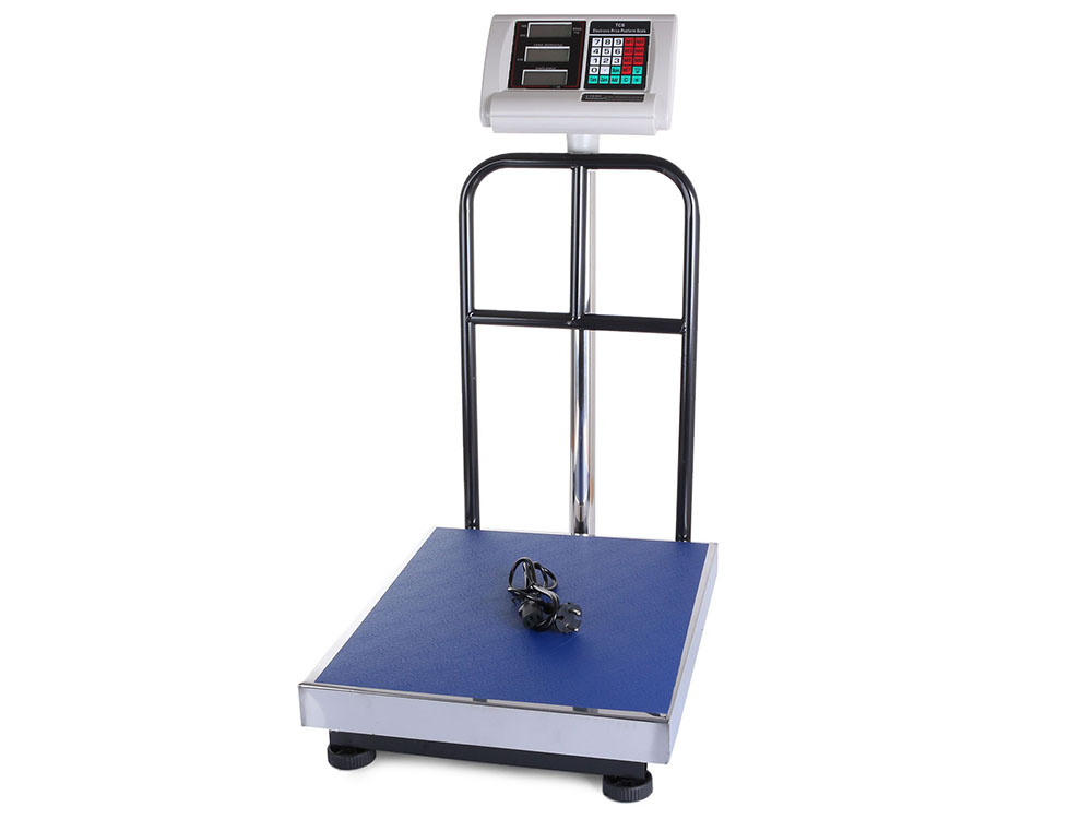 Elektroninės platforminės svarstyklės su atrama, 300 kg, 40x50 cm