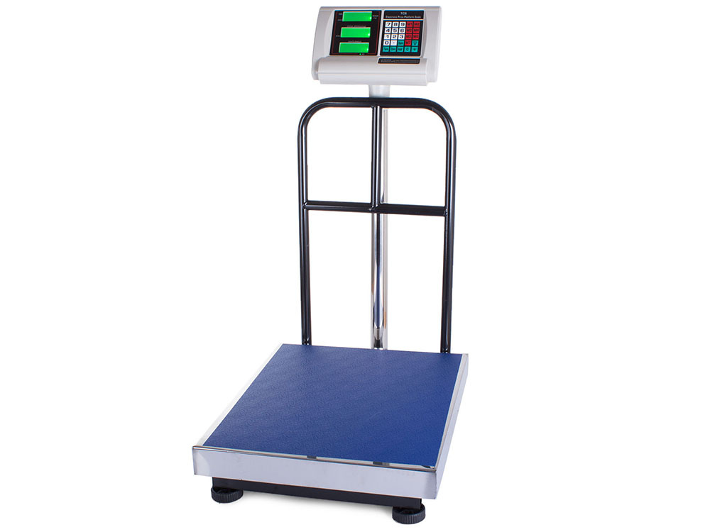 Elektroninės platforminės svarstyklės su atrama, 300 kg, 40x50 cm