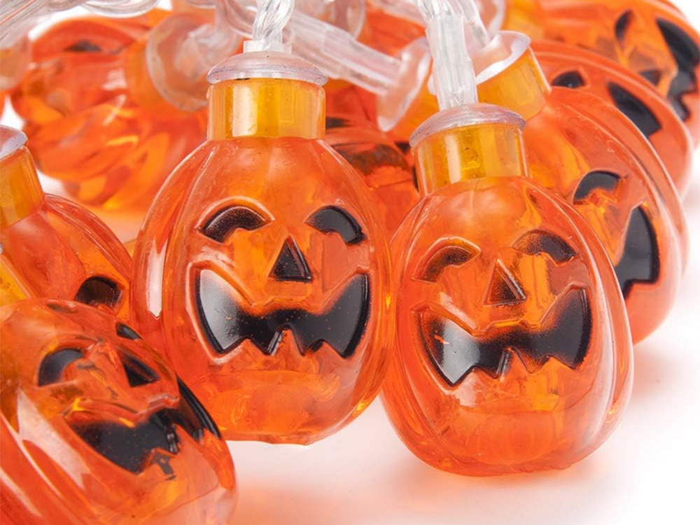Dekoratyvinė girlianda halloween 10 led moliūgai, 195 cm 1