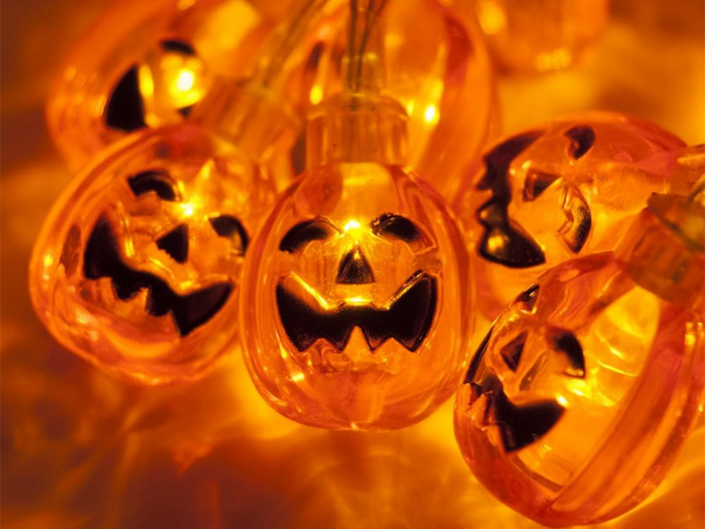 Dekoratyvinė girlianda halloween 10 led moliūgai, 195 cm 2