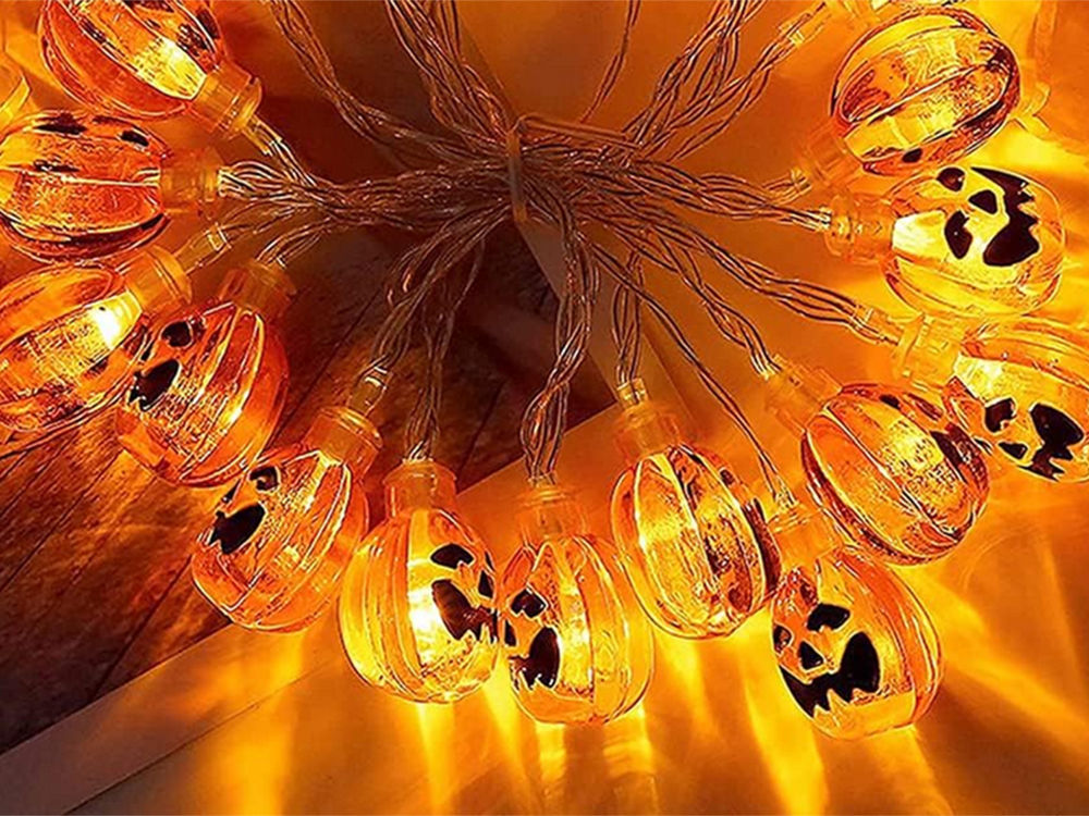 Dekoratyvinė girlianda halloween 10 led moliūgai, 195 cm