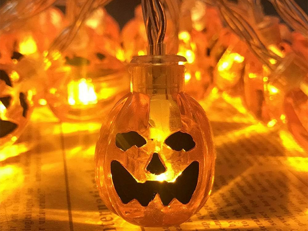 Dekoratyvinė girlianda halloween 10 led moliūgai, 195 cm