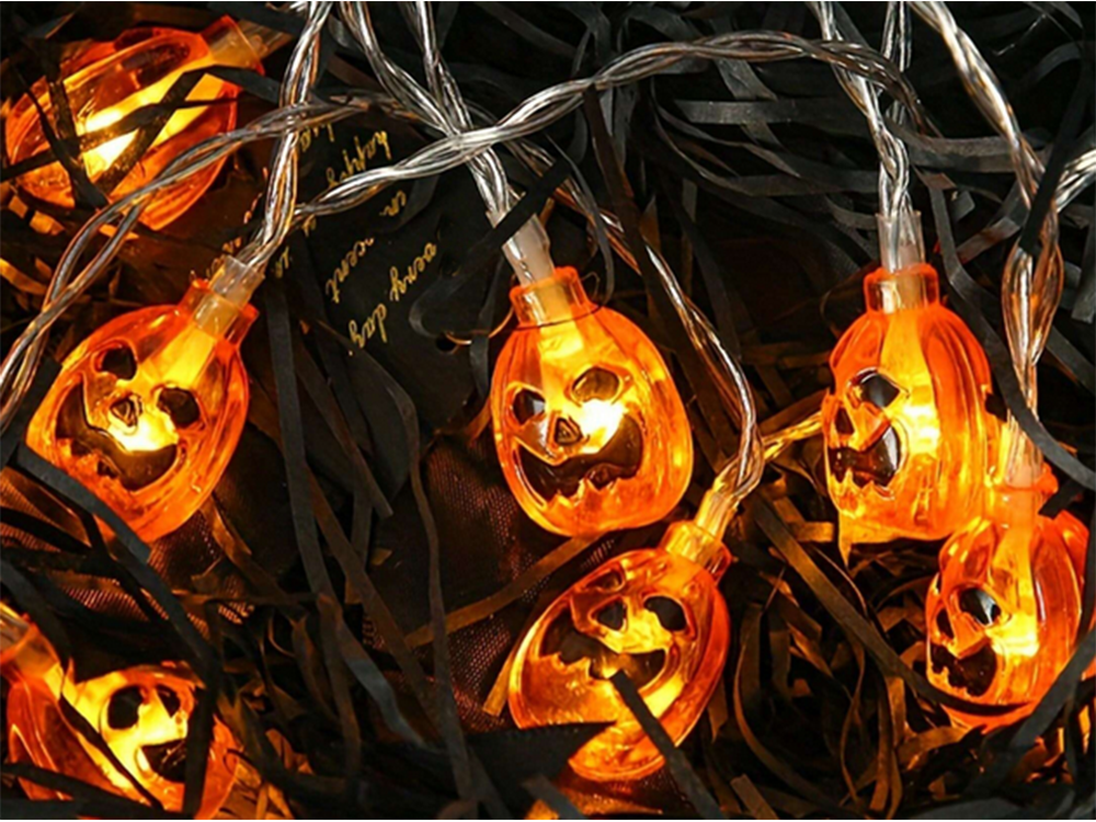 Dekoratyvinė girlianda halloween 10 led moliūgai, 195 cm