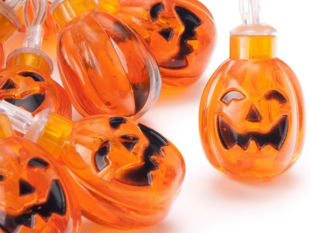 Dekoratyvinė girlianda halloween 10 led moliūgai, 195 cm