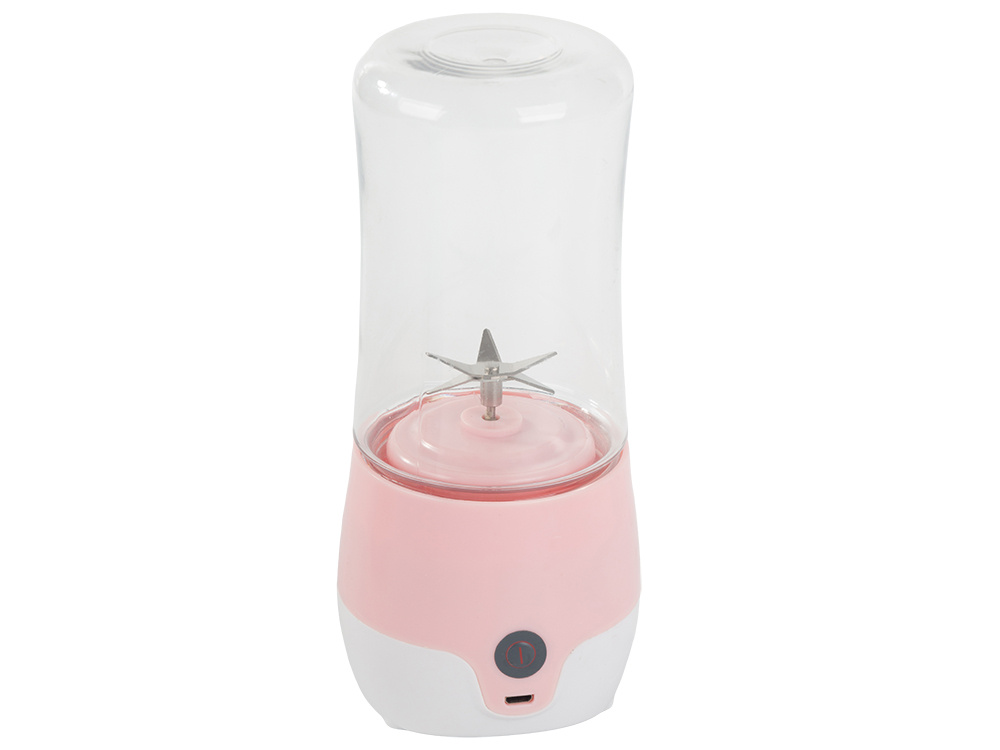Nešiojamas usb kokteilių trintuvas, 350 ml, rožinis