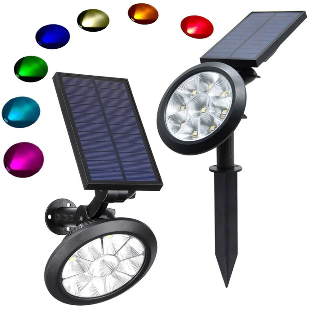 Saulės šviestuvas su rgb apšvietimu, ip55, 42 cm