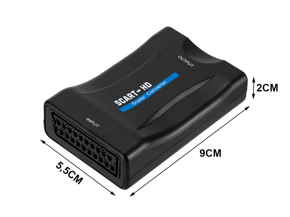 Adapteris scart į hdmi su full hd palaikymu