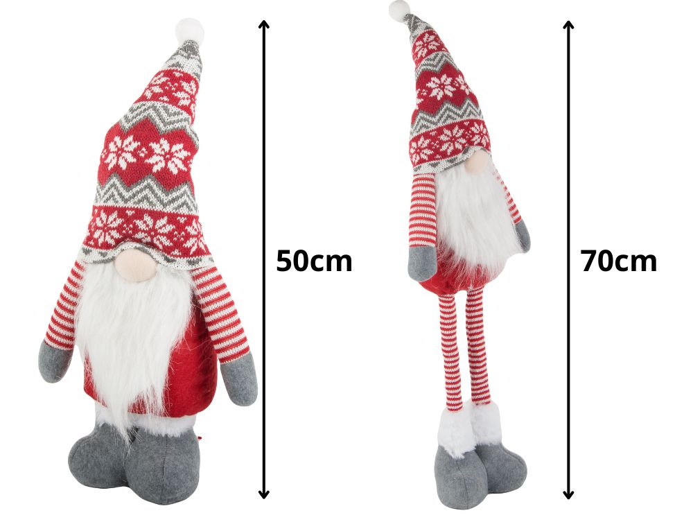 Kalėdinis nykštukas su teleskopinėmis kojomis 50-70 cm