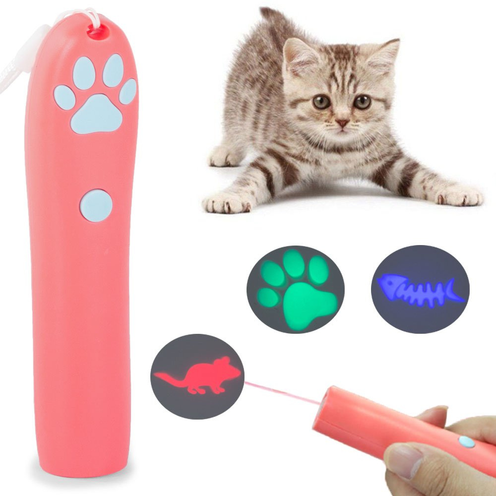 Lazerinis žaislas katėms su šviesos objektais, 11,5 cm