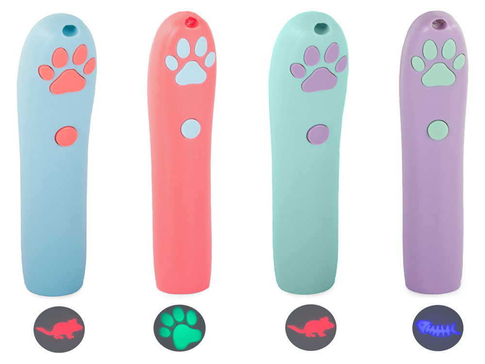 Lazerinis žaislas katėms su šviesos objektais, 11,5 cm 2