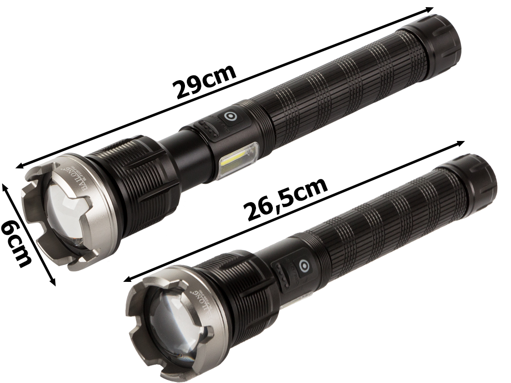 Taktinė žibintuvėlis bailong f226, led cree xhp90, 1000m, ipx5