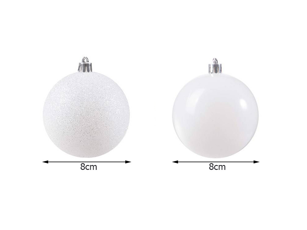 Kalėdiniai žaisliukai eglutei, 20 vnt., 8 cm