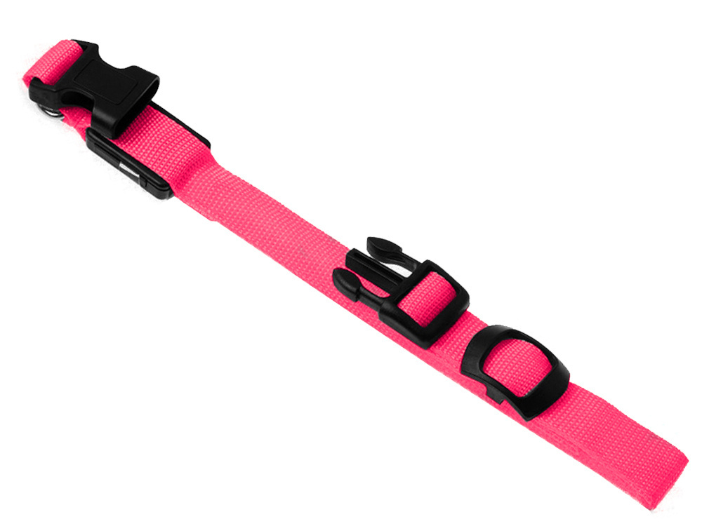 Šviečiantis led antkaklis šunims ir katėms, 46-59 cm, rožinis