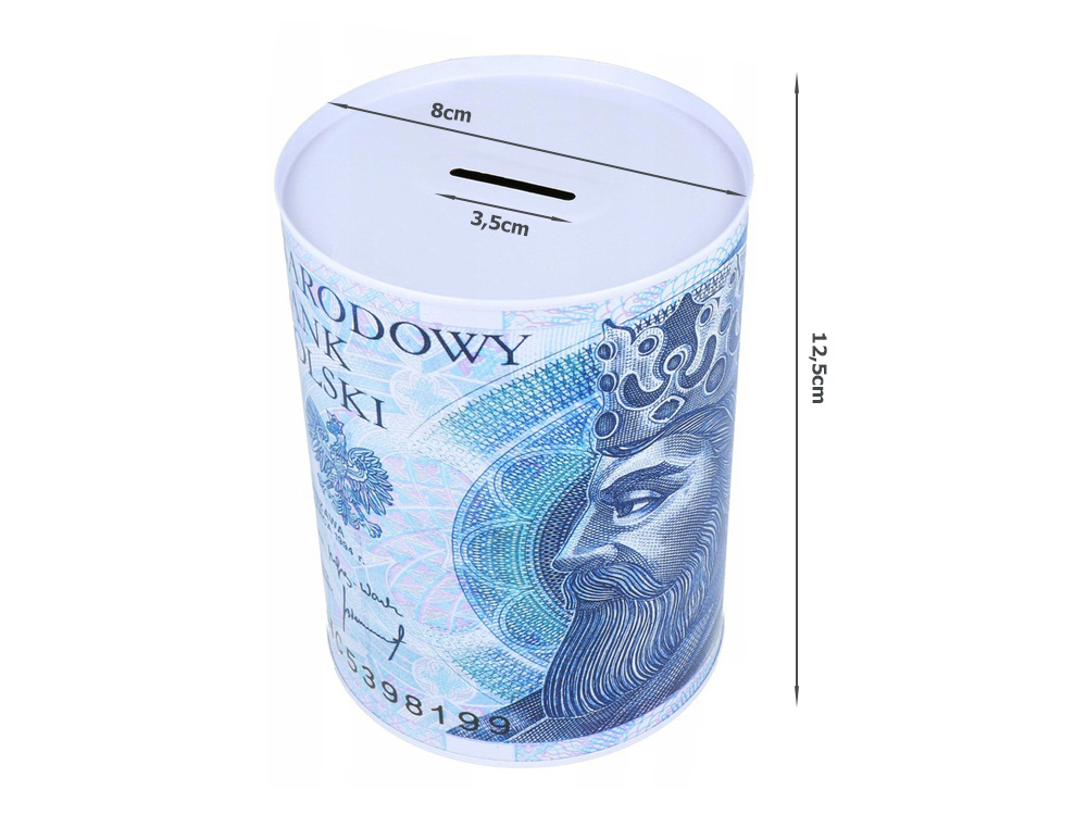 Metalinė taupyklė su banknotų piešiniais 1
