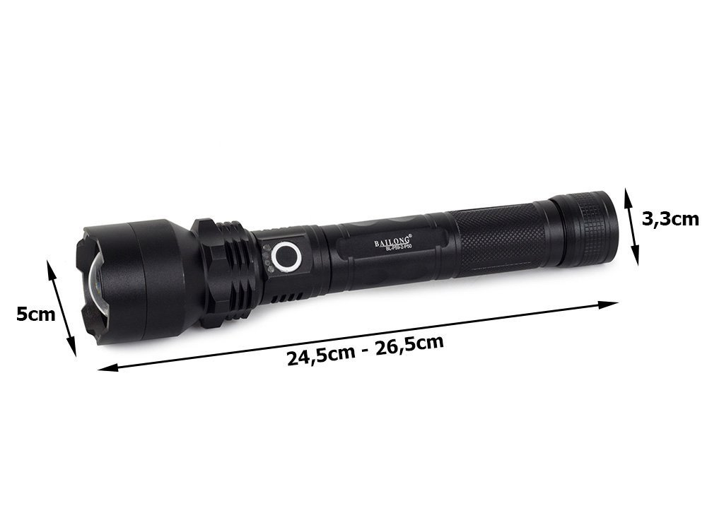Žibintuvėlis bailong bl-p59-2-p50 su cree xhp50 dioda ir zoom funkcija