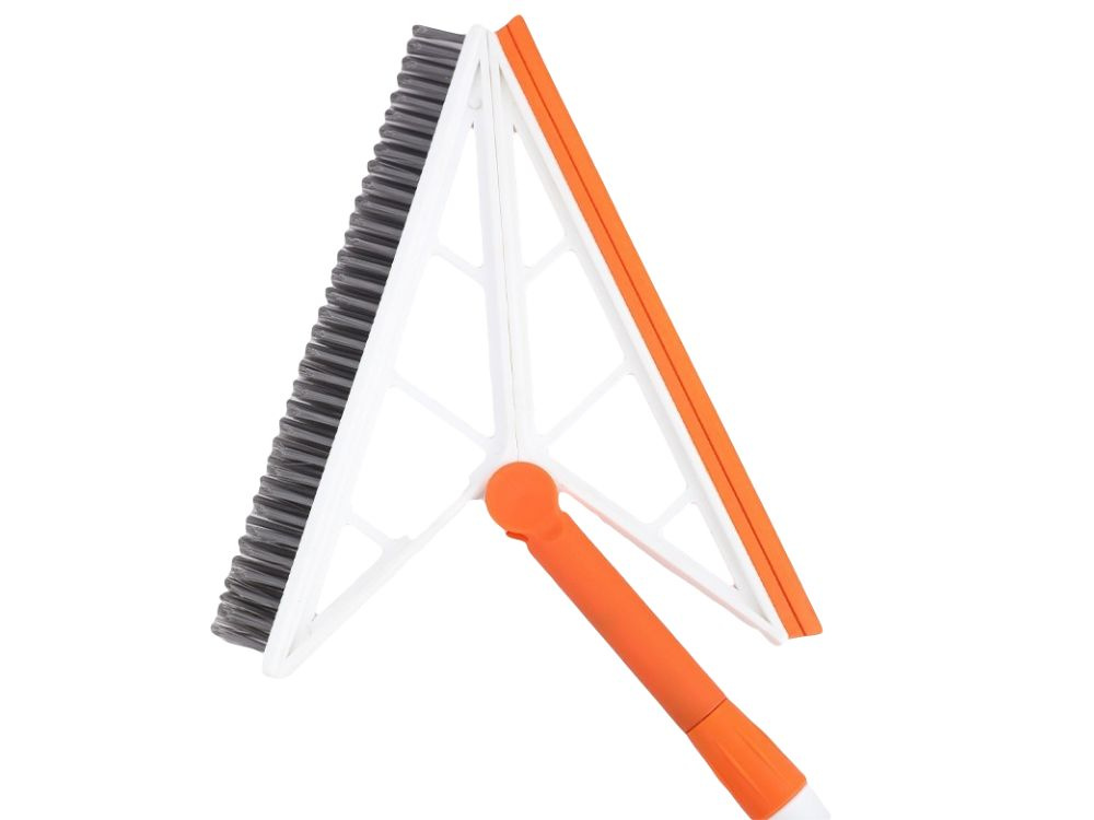 Silikoninė šluota su reguliuojamu kotu, 76-120 cm, oranžinė