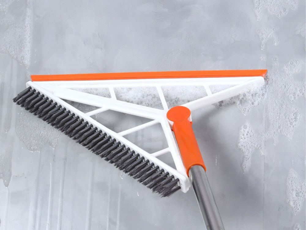 Silikoninė šluota su reguliuojamu kotu, 76-120 cm, oranžinė