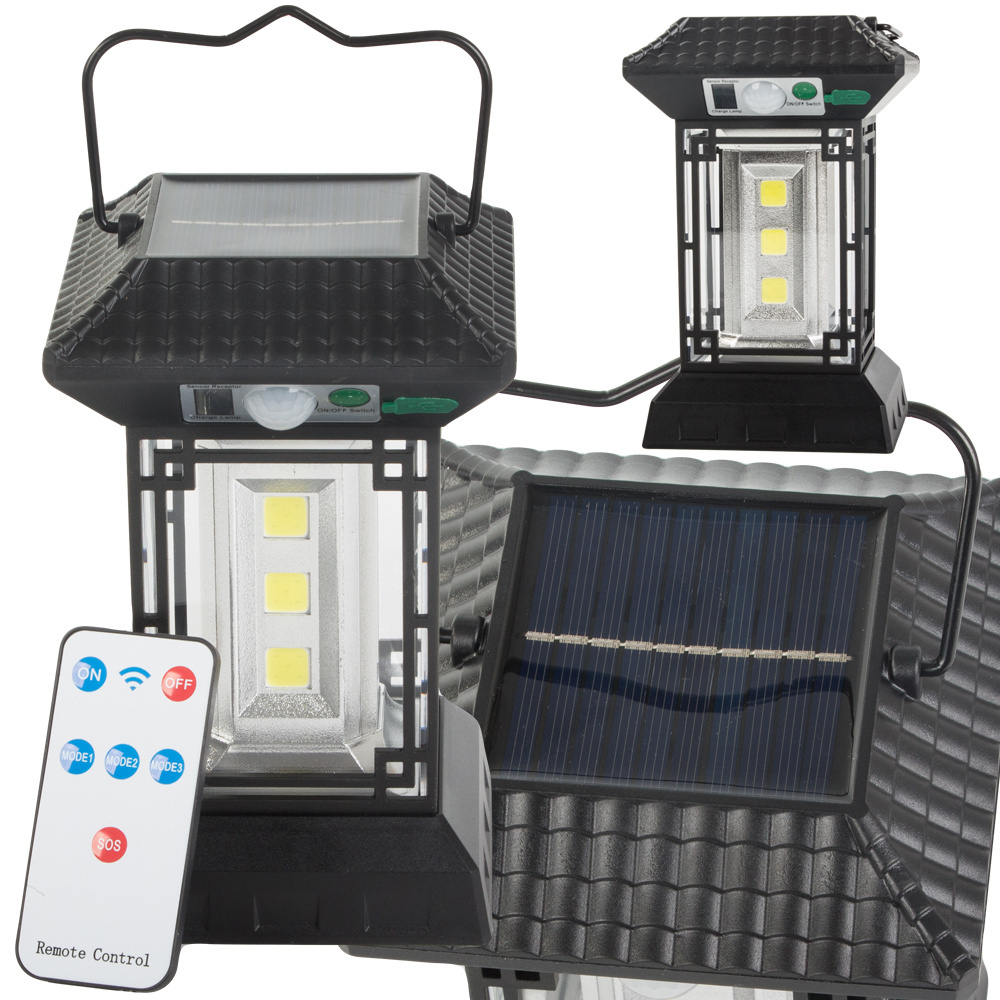 Saulės energija maitinama lempa su judesio jutikliu 60 led cob
