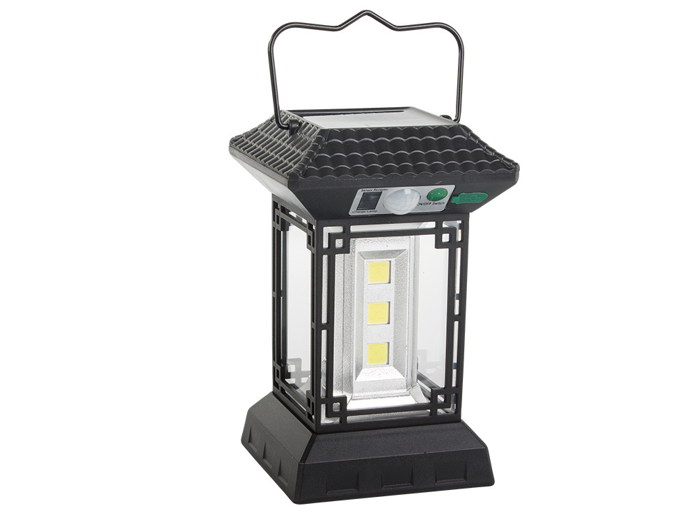 Saulės energija maitinama lempa su judesio jutikliu 60 led cob