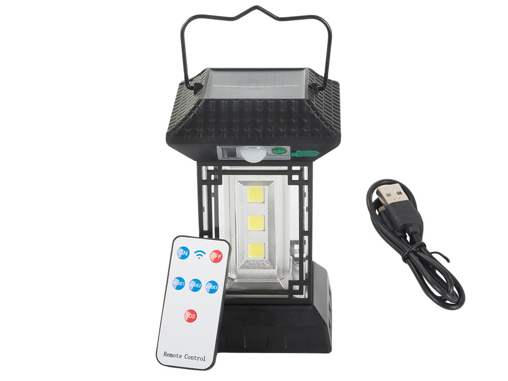 Saulės energija maitinama lempa su judesio jutikliu 60 led cob