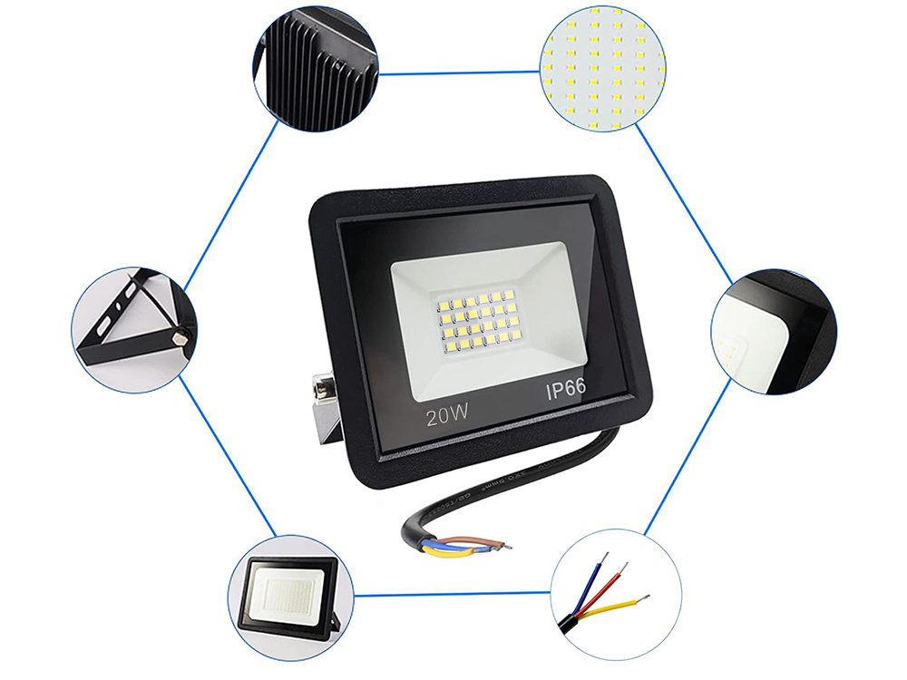 Led prožektorius 20w 6000k ip66