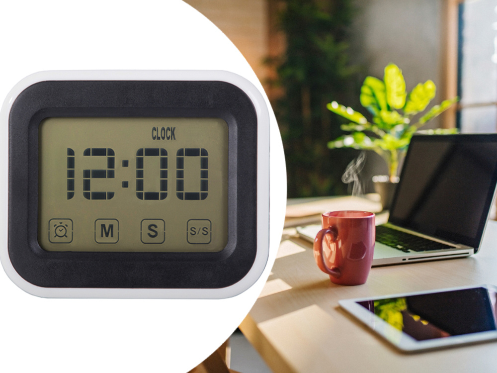 Elektroninis skaitmeninis laikrodis su žadintuvu ir lcd ekranu