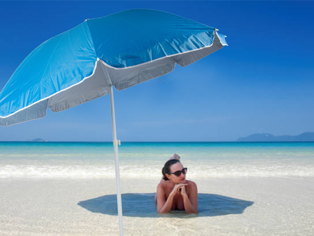 Didelis skėtis su uv filtru 210 cm, reguliuojamas