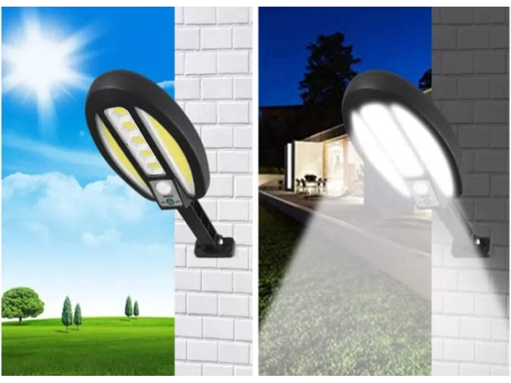 Saulės lempa su 95 led ir judesio jutikliu