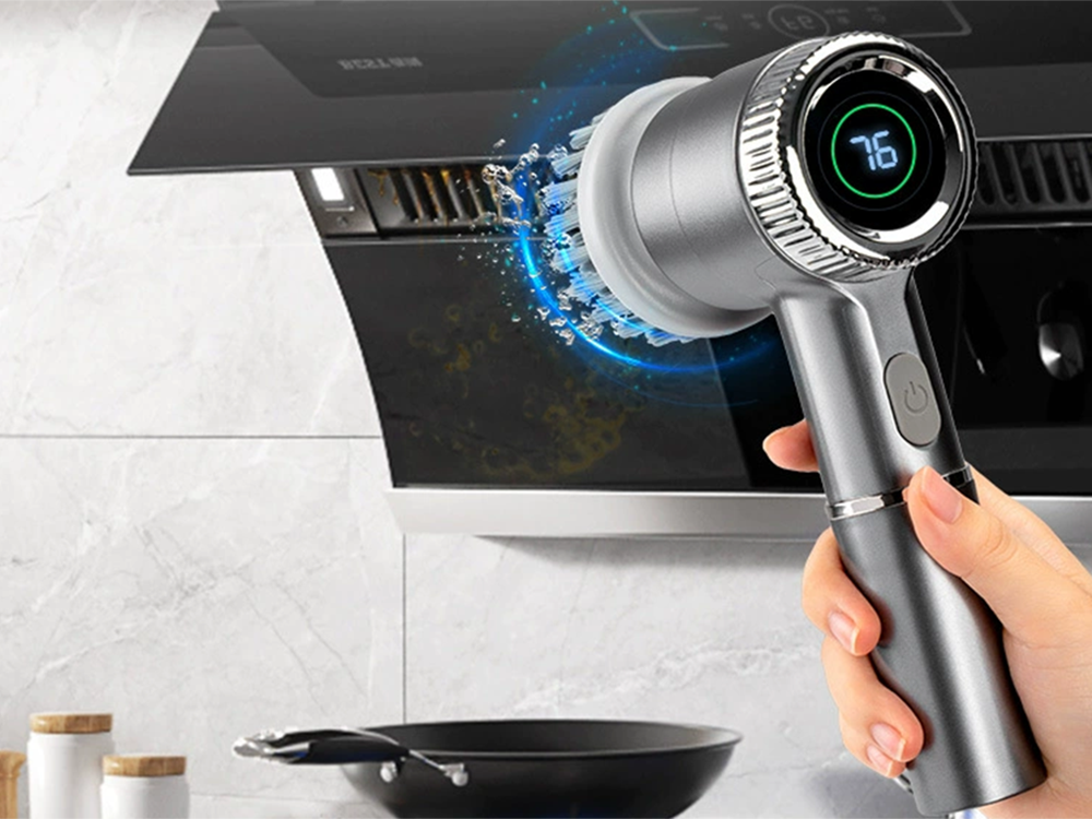 Elektrinis virtuvės šepetys 5 viename su lcd ekranu