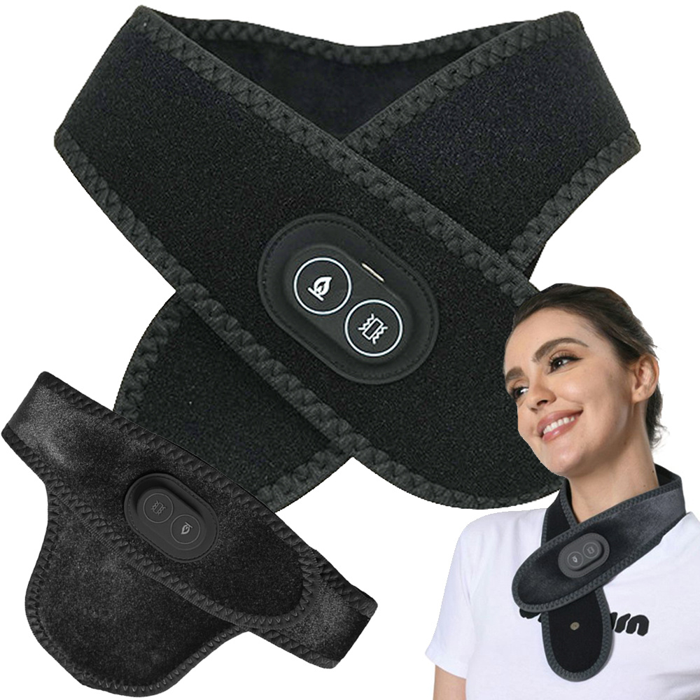 Kaklo masažuoklis su šildymo funkcija, usb, juodas
